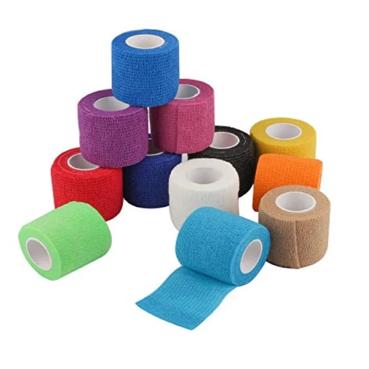 GENERICO - Pack X 12 Venda Coban Cinta Para Vendaje Deportes 10cmx4,5m Variado