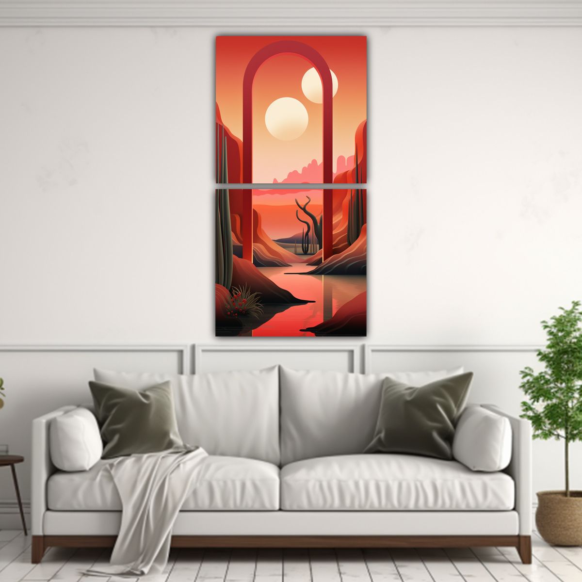 GENERICO - Cuadros Inspiradores De Oficina Con Vibraciones 50x100 Cm
