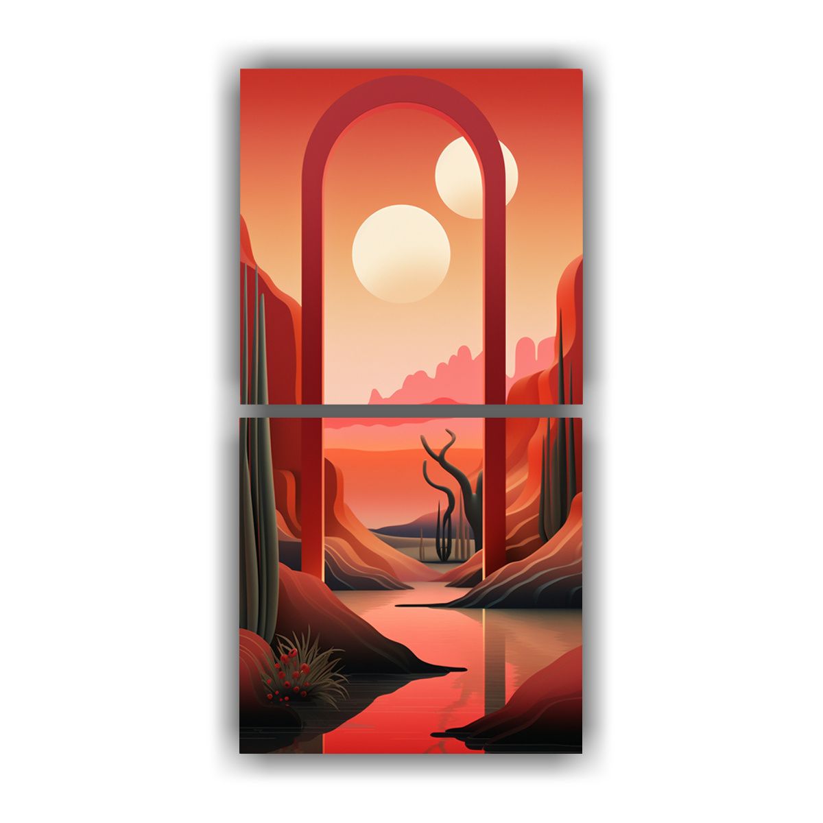 GENERICO - Cuadros Inspiradores De Oficina Con Vibraciones 20x40 Cm