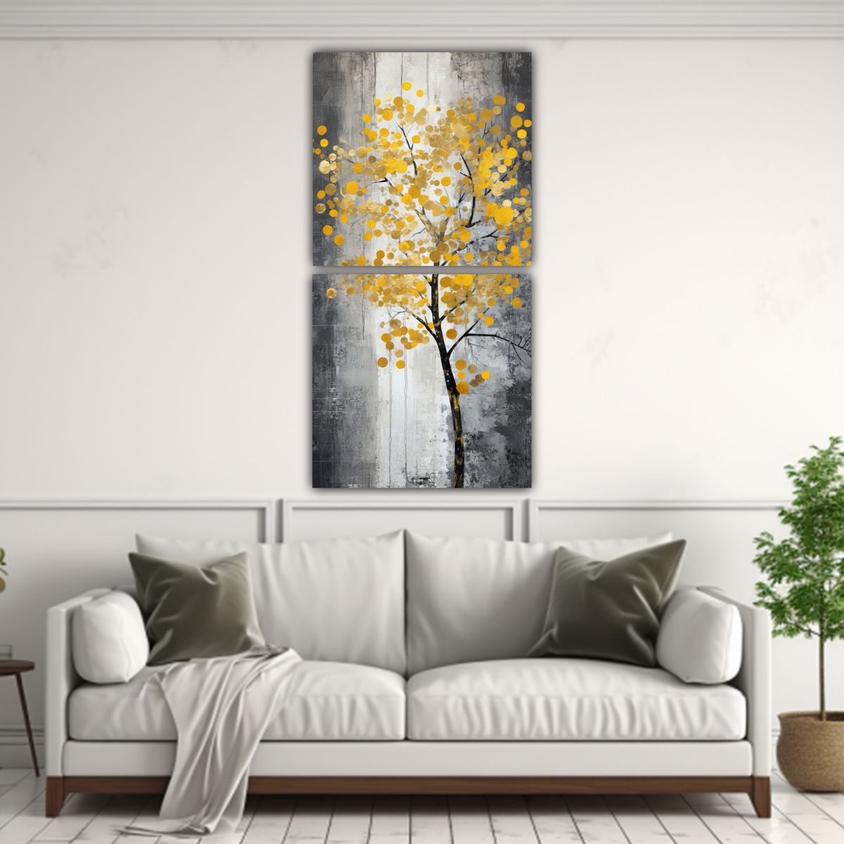 GENERICO - Dos Artes Imagen Visual Pintura Decorativa Del 40x80 Cm