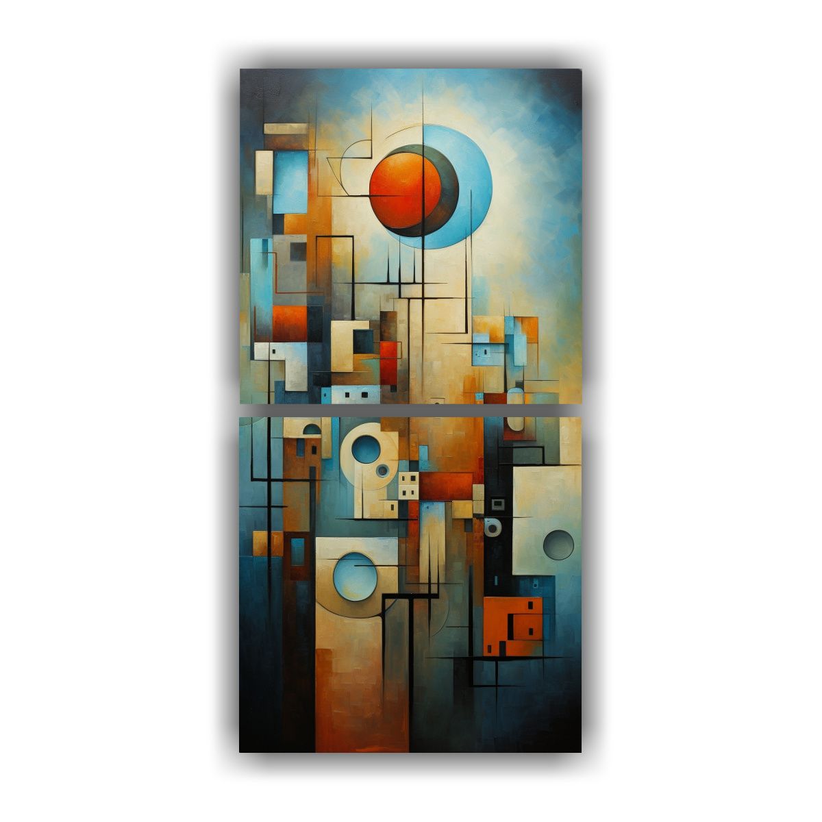 GENERICO - Cuadros Abstractos Para Decoración De Dormitorio 20x40 Cm