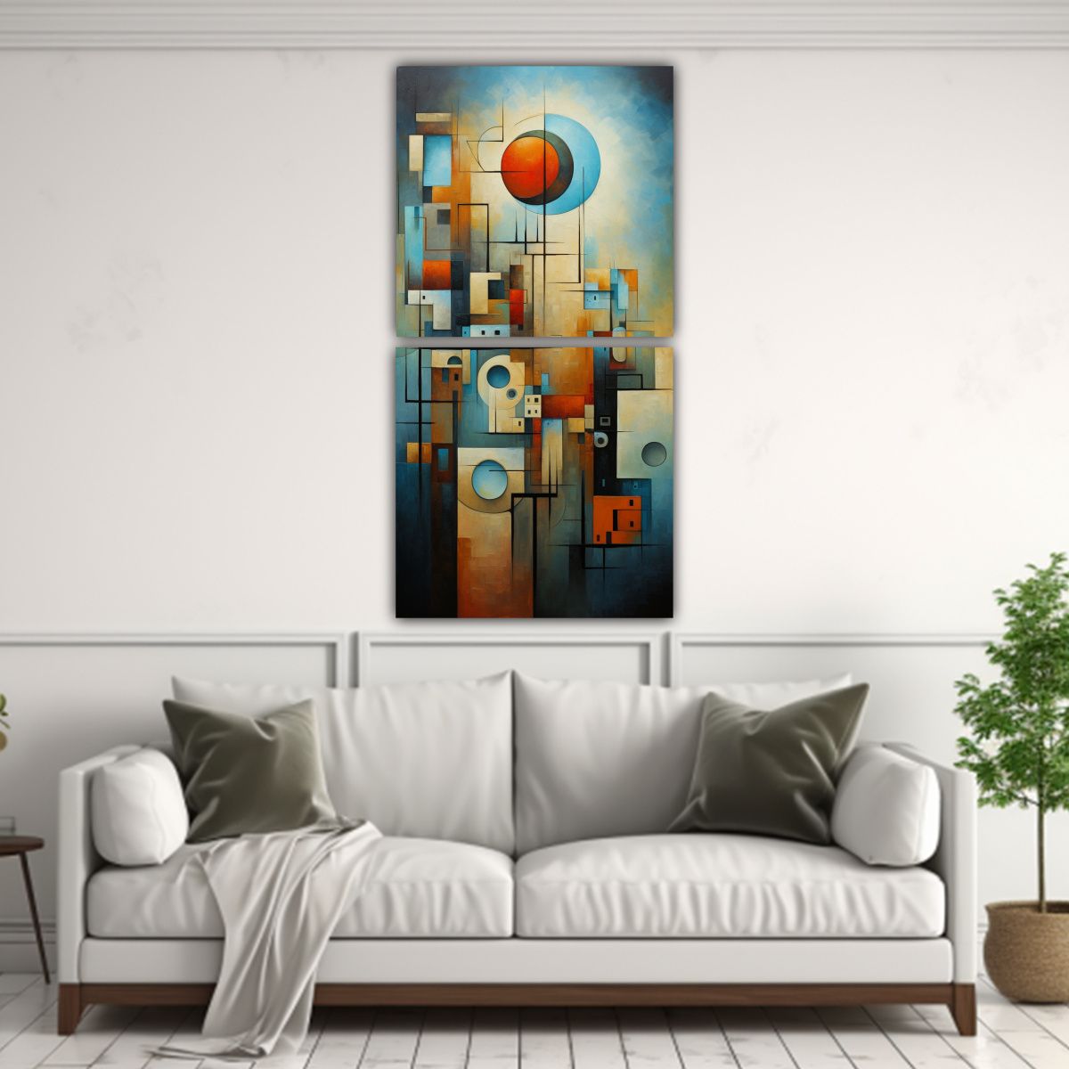 GENERICO - Cuadros Abstractos Para Decoración De Dormitorio 20x40 Cm