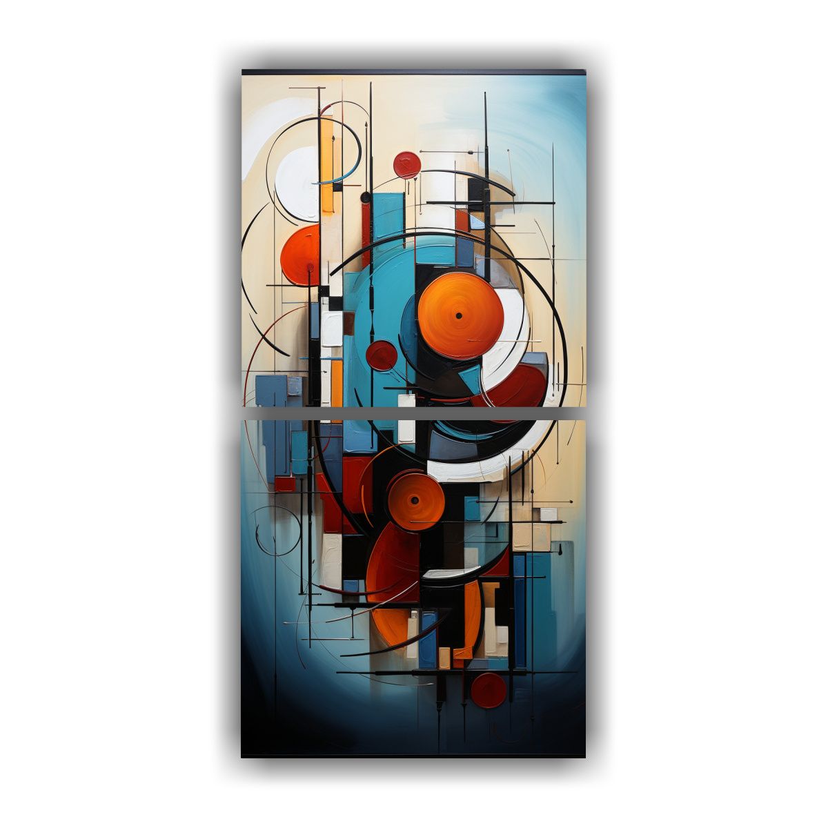 GENERICO - Cuadro Abstracto Con Pigmentos Coloridos Alegría 20x40 Cm