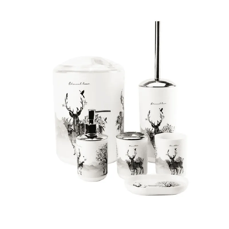 GENERICO - Set Juego De Baño 6 Piezas Accesorios Elegante Reno