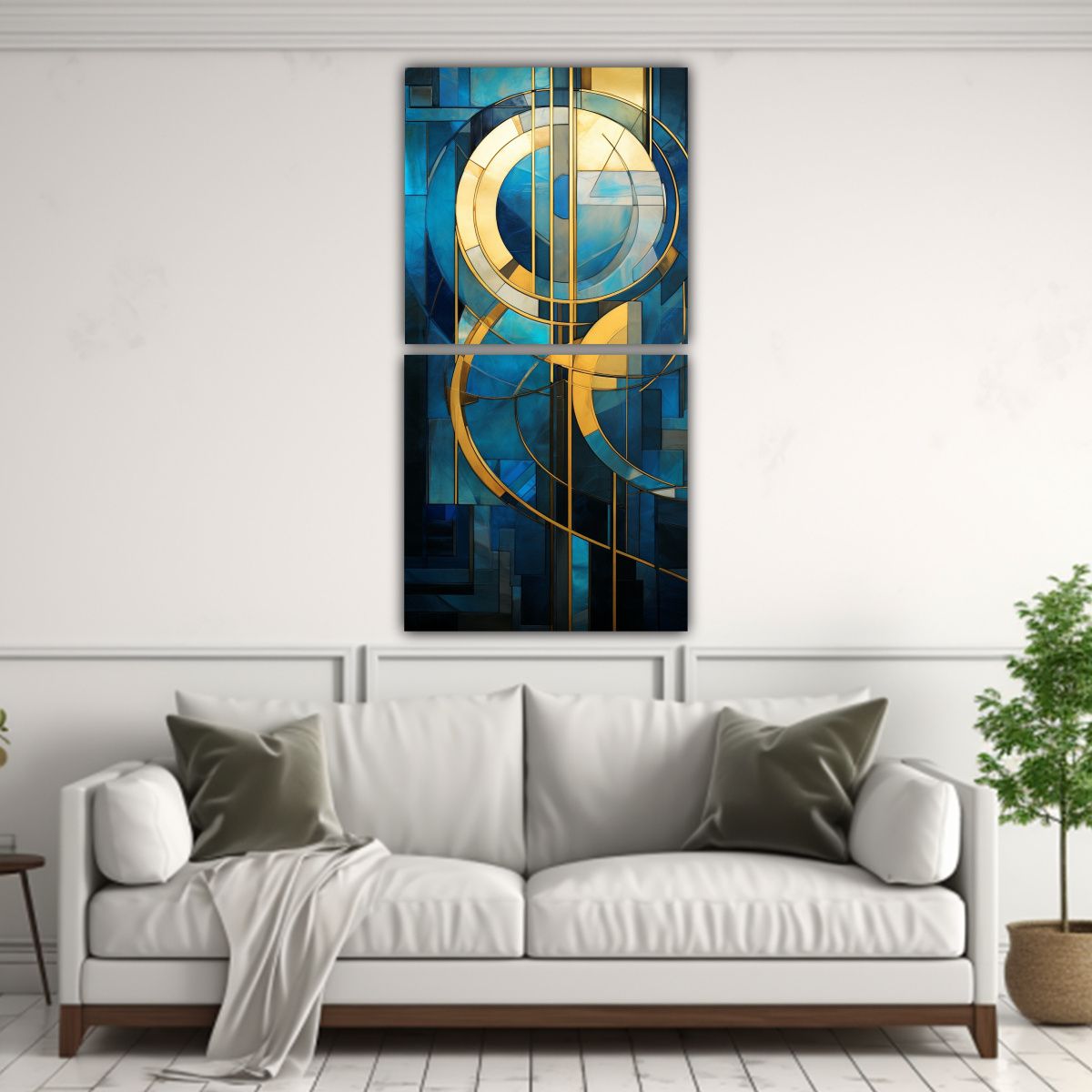GENERICO - Artes De Pared Abstracto Geométrico - Poder 40x80 Cm