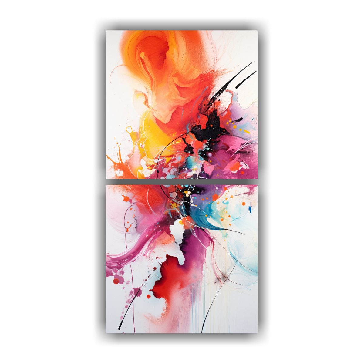 GENERICO - Lienzos Decorativos Intenso Abstracto Fusión De 40x80 Cm