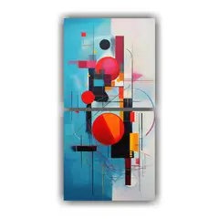 GENERICO - Cuadros Abstractos De Colores Vibrantes Para 50x100 Cm