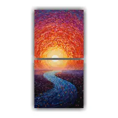 GENERICO - Cuadros Modernos Abstractos Fusión Visual De 60x120 Cm