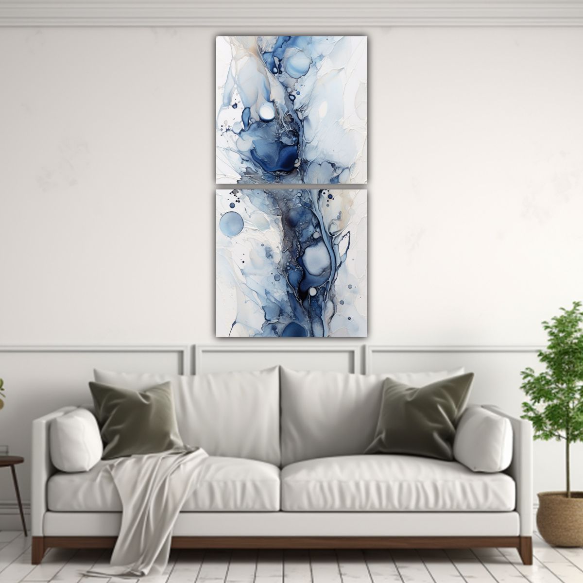 GENERICO - Cuadros Patron Intenso Tematica Pintura Abstracta 30x60 Cm