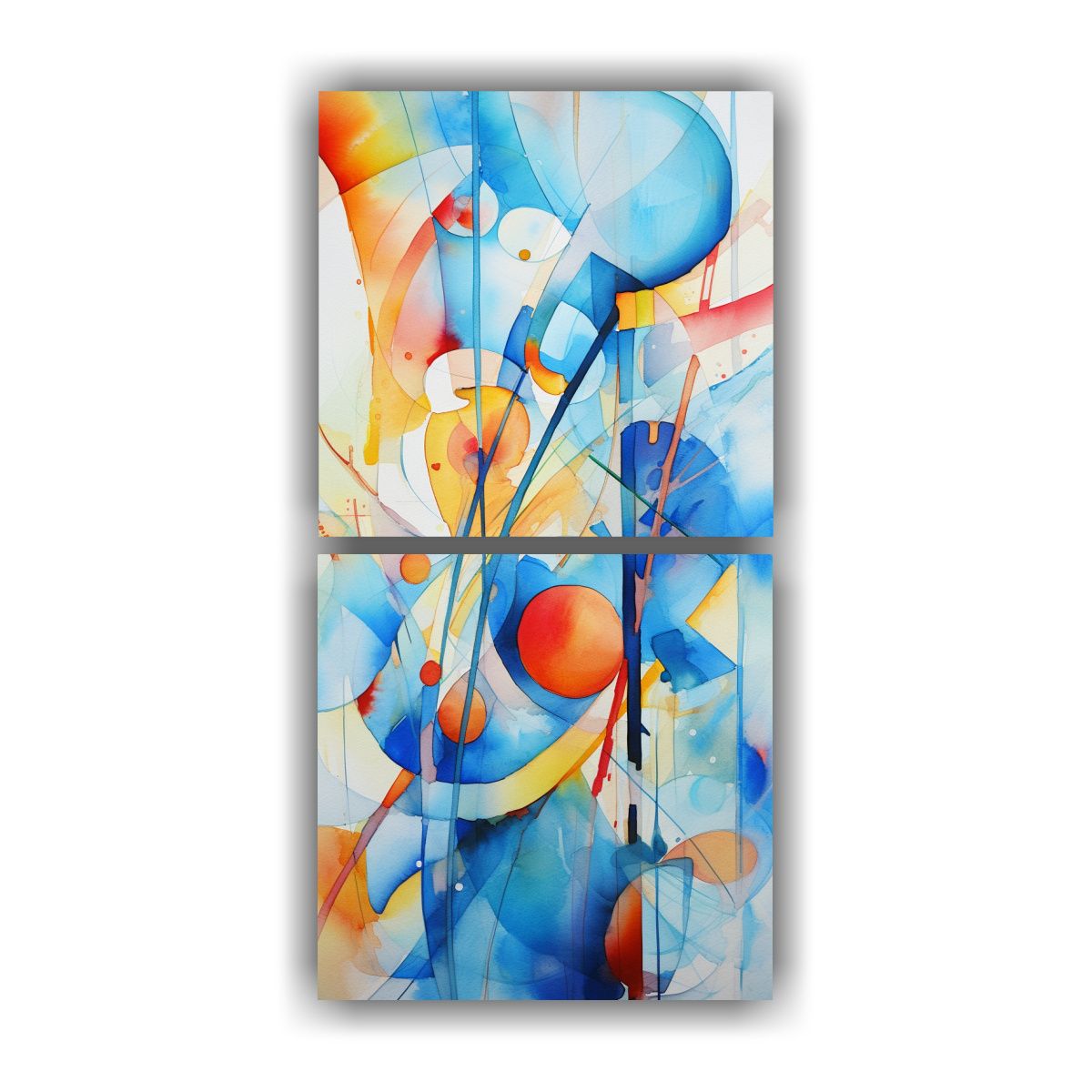 GENERICO - Pinturas Decorativas Acuarela Abstracta Con 40x80 Cm