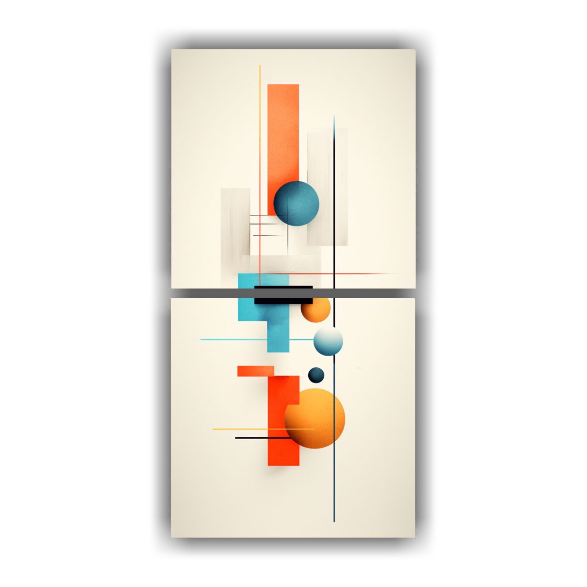 GENERICO - Cuadro Abstracto Minimalista En Bastidor 40x80 Cm