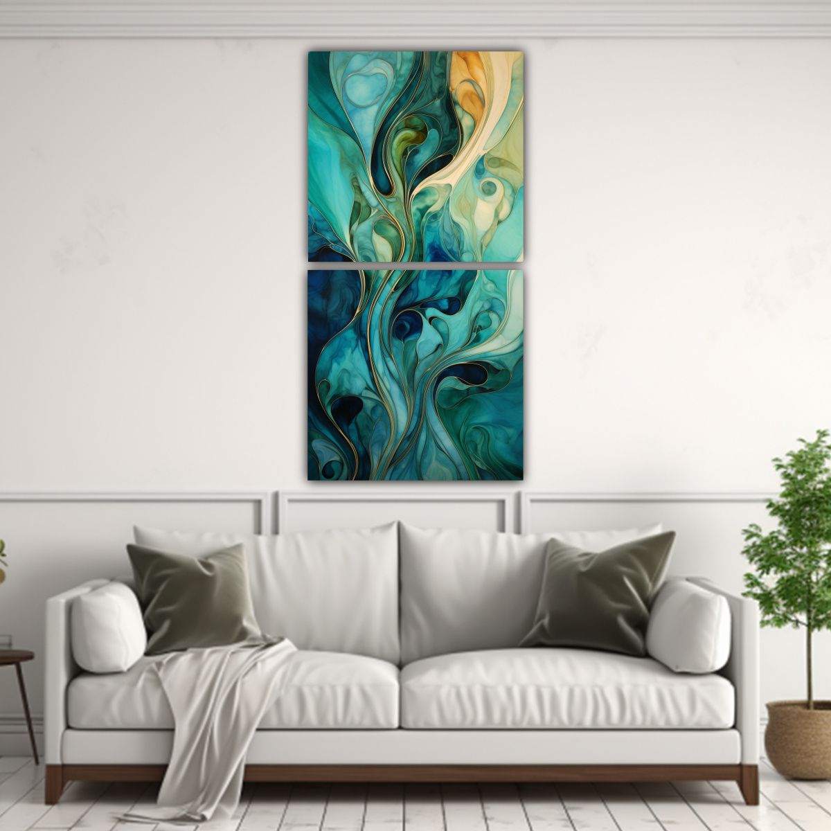 GENERICO - Pinturas Abstractas De Pared Con Motivos De 20x40 Cm