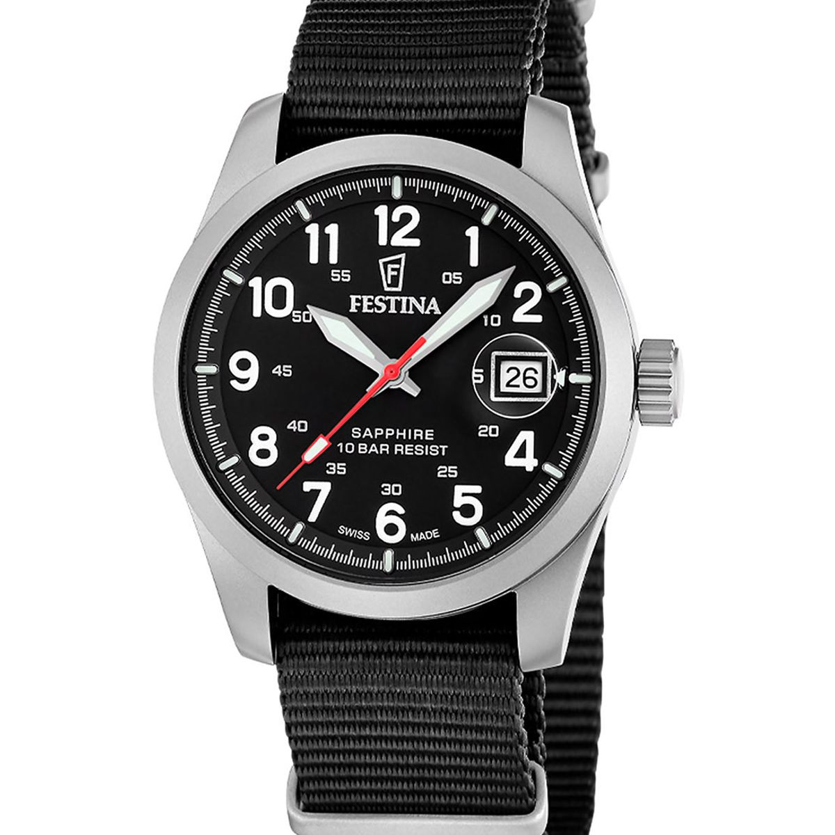 FESTINA SWISS - Reloj F20082/3 Festina Swiss Negro Hombre Field Watches