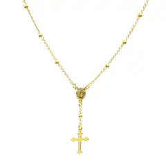 ANDREA COGGIOLA JOYAS - Collar Denario Virgen De Los Rayos Enchapado Oro 18K