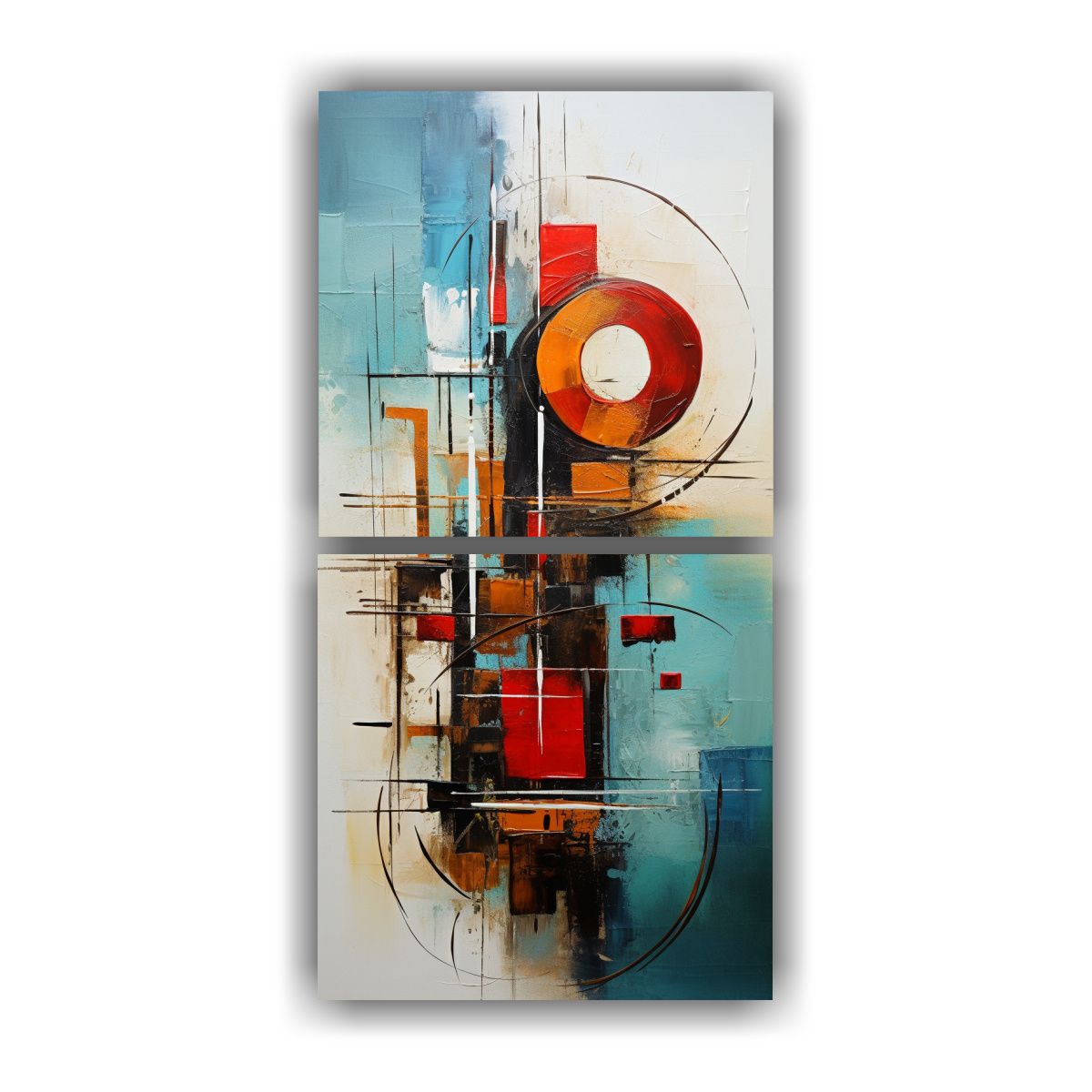 GENERICO - Pinturas Abstractas Con Vibrantes Colores En 50x100 Cm