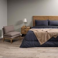 Plumón Cotton Grafito 2 Plazas