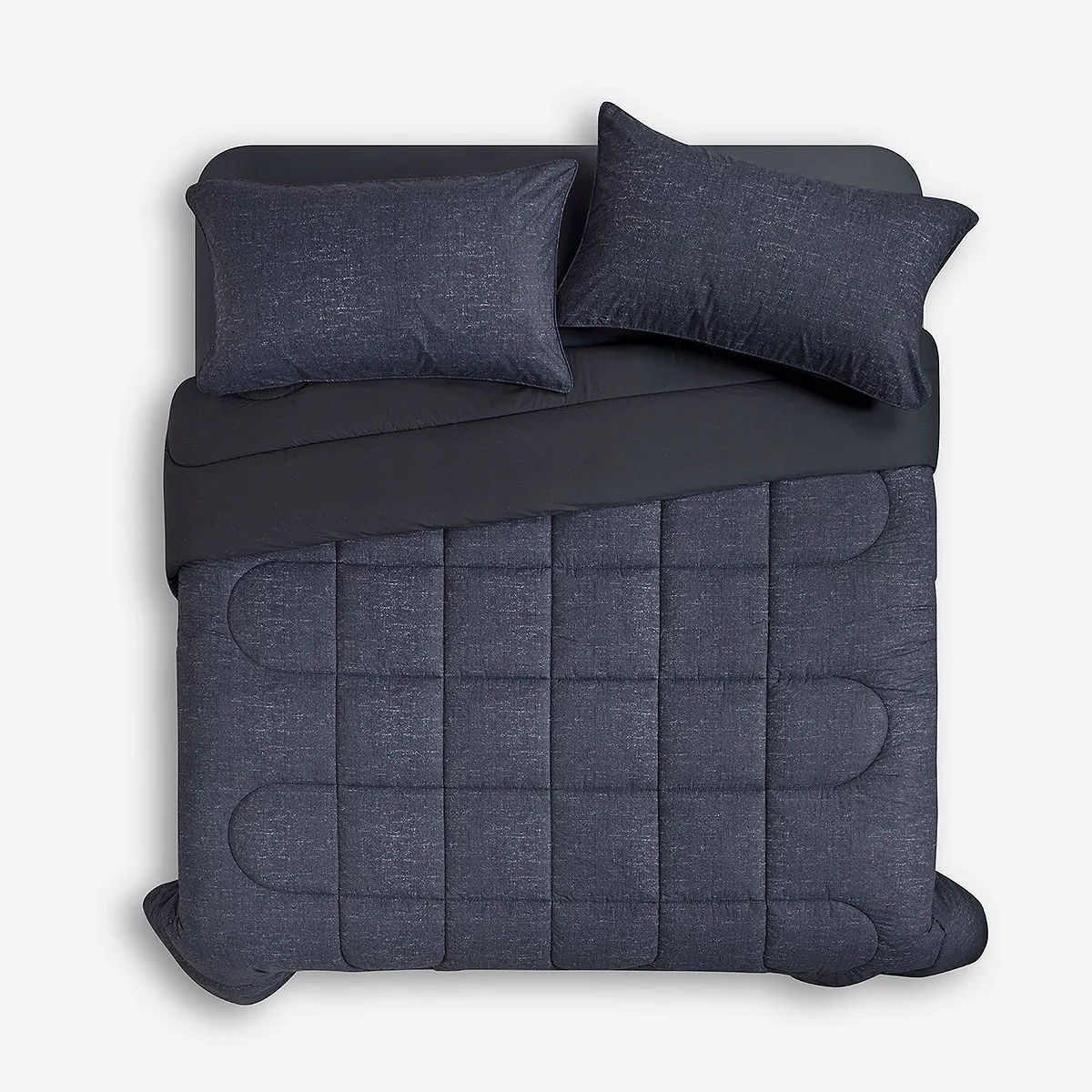 ROSEN - Plumón Cotton Grafito 2 Plazas