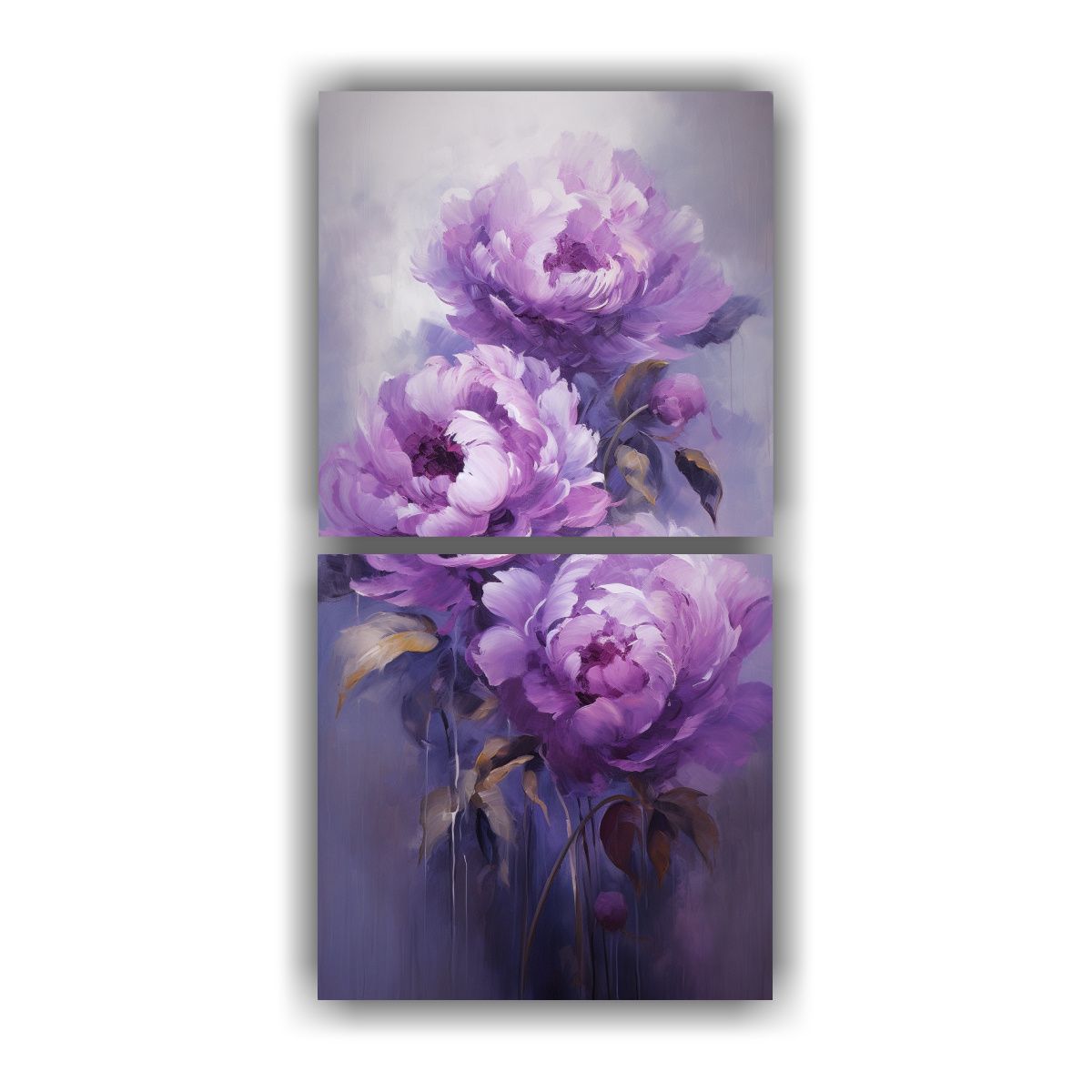 GENERICO - Cuadros Movimiento Arte Grafico A Purple PEONIES 40x80 Cm