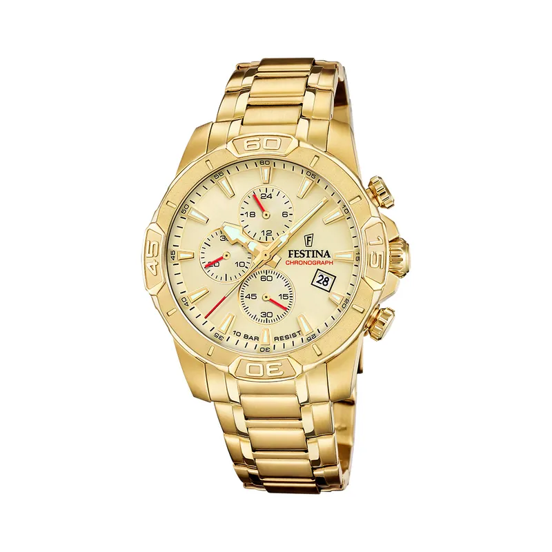FESTINA - Reloj F20705/2 Festina Dorado Hombre Timeless Chronograph