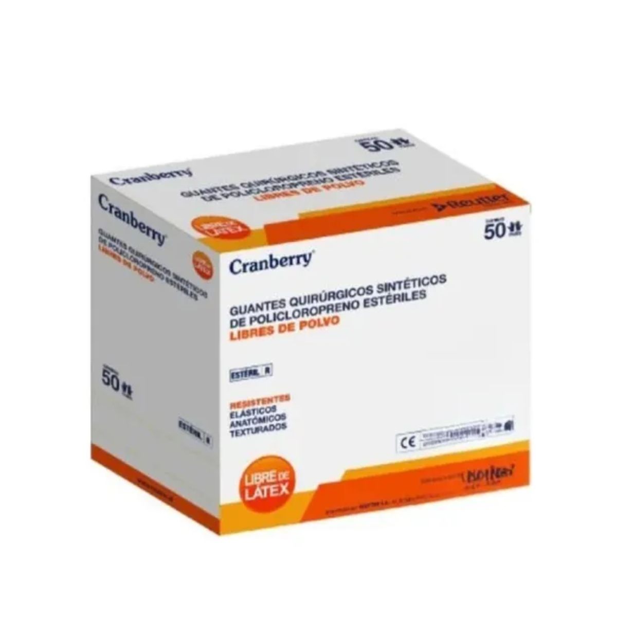 CRANBERRY - Guante  Desechable CRANBERRY Quirúrgicos  talla 6,5  X 50 Pares