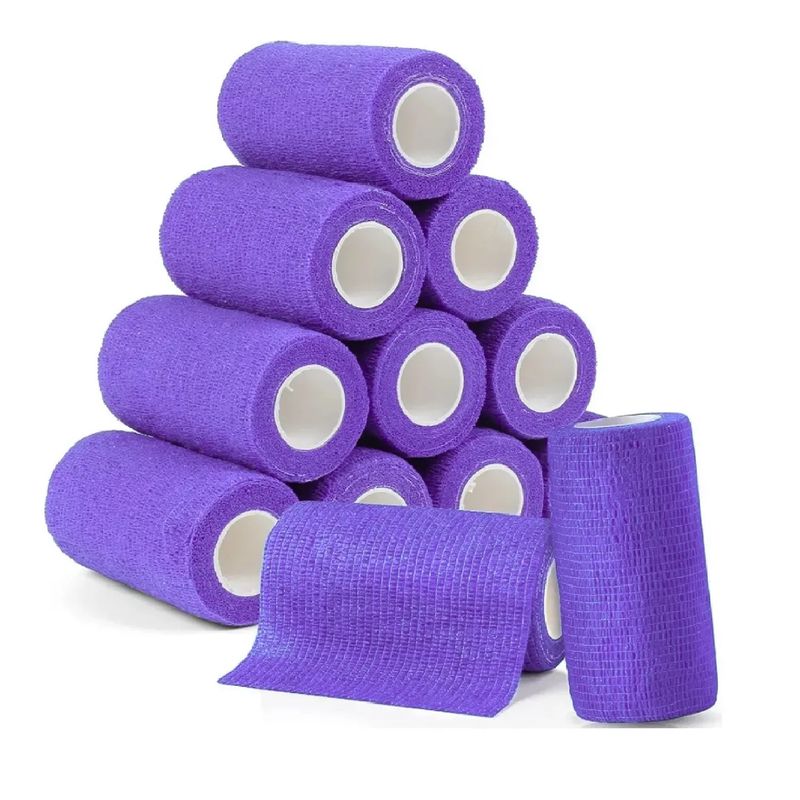 GENERICO - Pack X 12 Venda Coban Cinta Para Vendaje Deportes 10cmx4,5m Violeta