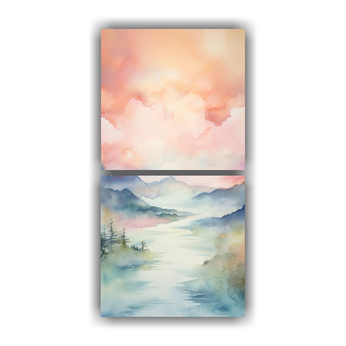 GENERICO - Pintura Decorativa Con Representación Abstracta 40x80 Cm