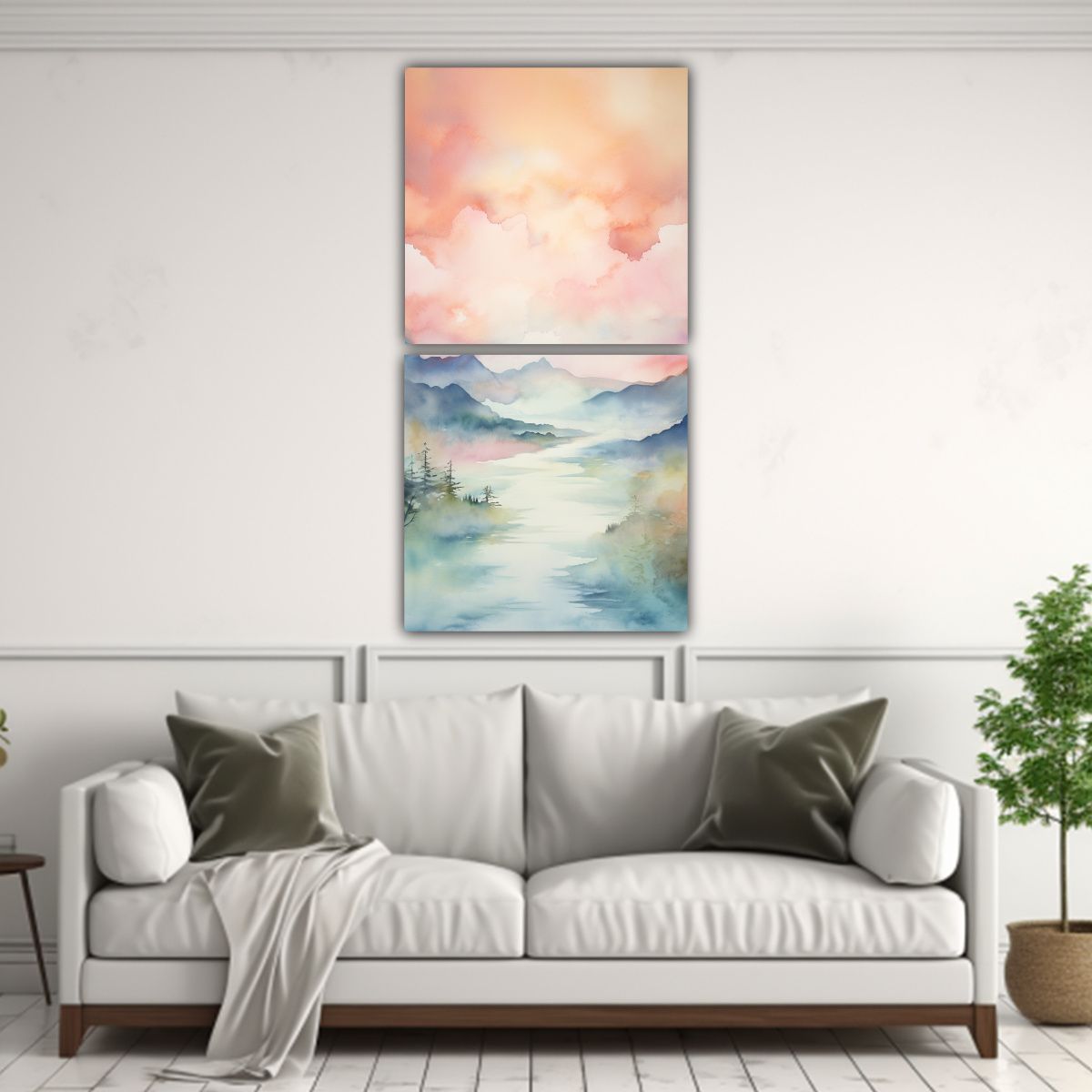 GENERICO - Pintura Decorativa Con Representación Abstracta 40x80 Cm