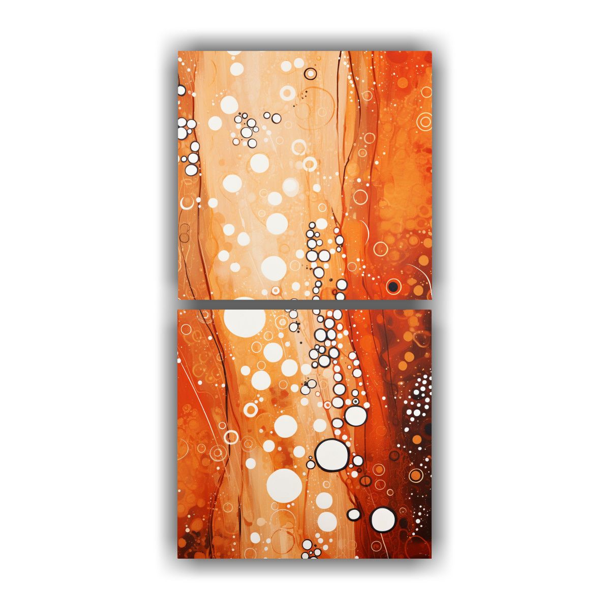 GENERICO - Conjunto 2 Lienzos De Tela Inspirados Por El Arte 20x40 Cm