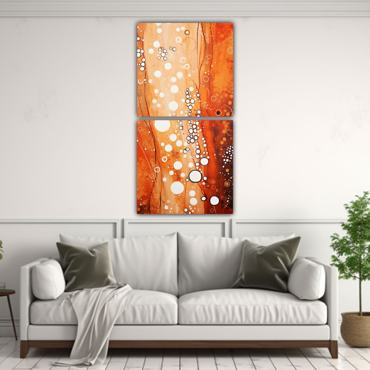 GENERICO - Conjunto 2 Lienzos De Tela Inspirados Por El Arte 20x40 Cm