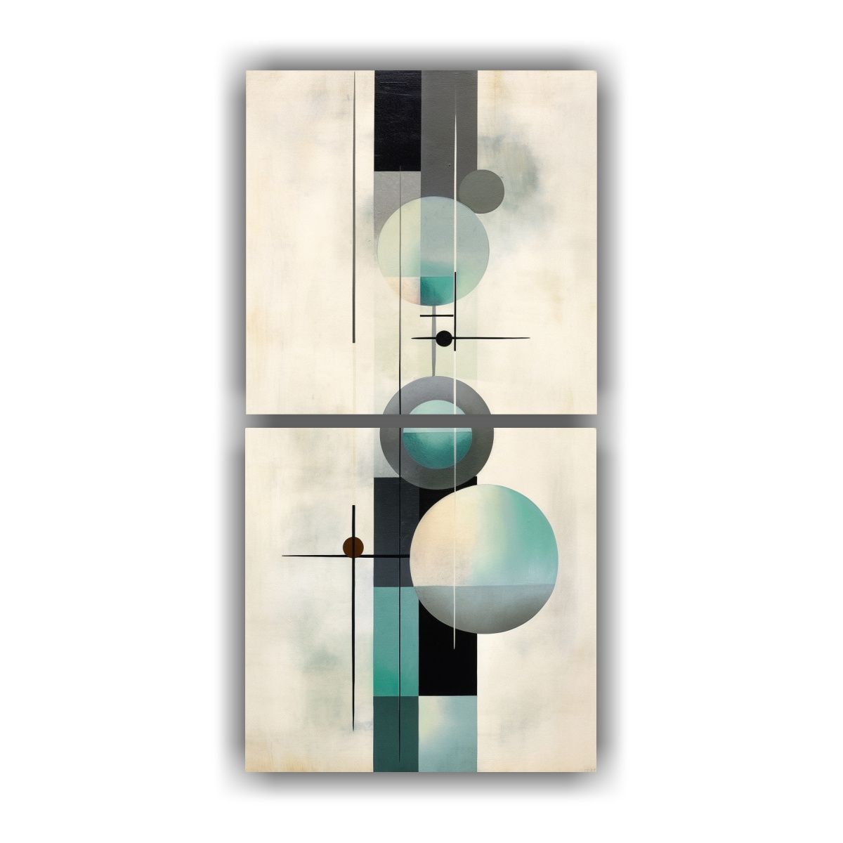 GENERICO - Dos Telas En Bastidor Dibujo Para Oficina Pintura 40x80 Cm