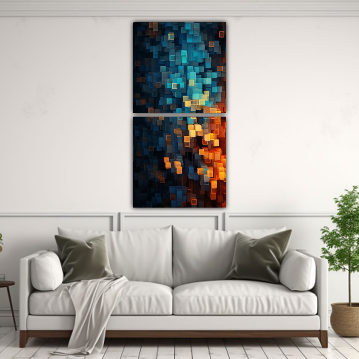 GENERICO - Pintura Decorativa Abstracta Luminosidad Moderna 60x120 Cm