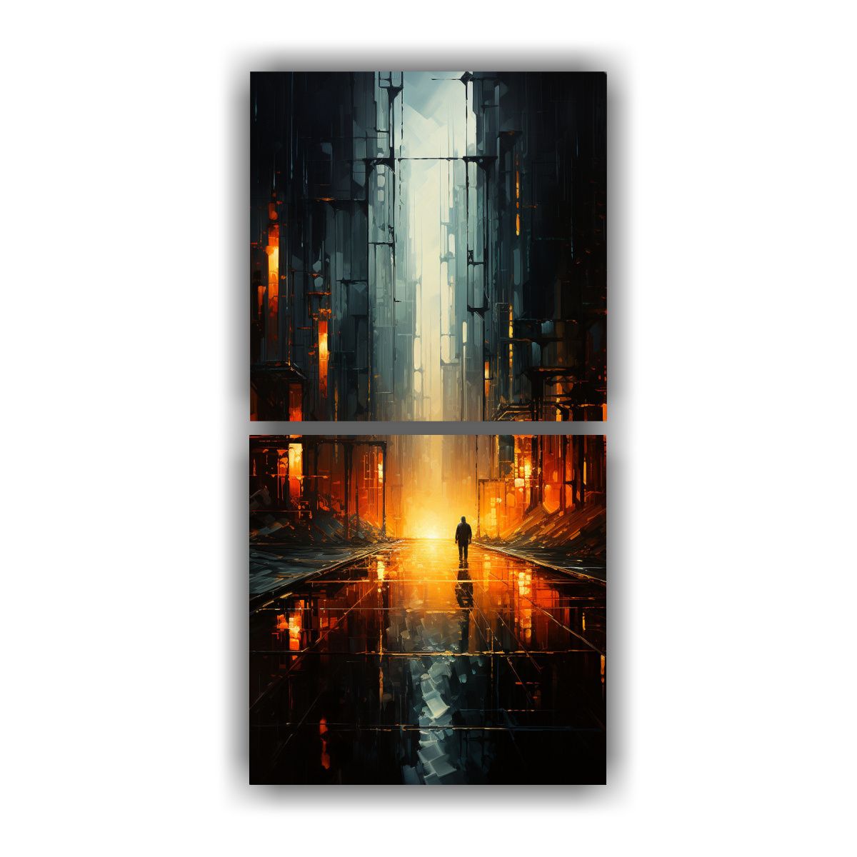 GENERICO - Pintura Decorativa Rectangular Abstracta 30x60 Cm