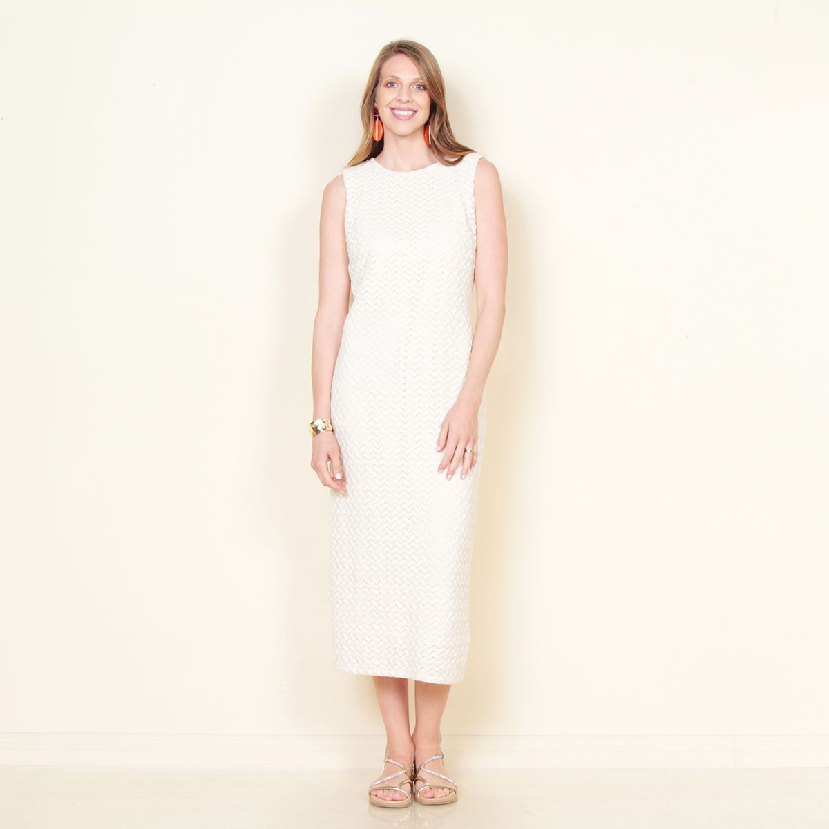 WADOS - VESTIDO SIN MANGA SOLIDO CON TEXTURA