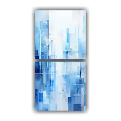 GENERICO - Pintura Decorativa Abstracta De Ciudad En Tonos 20x40 Cm