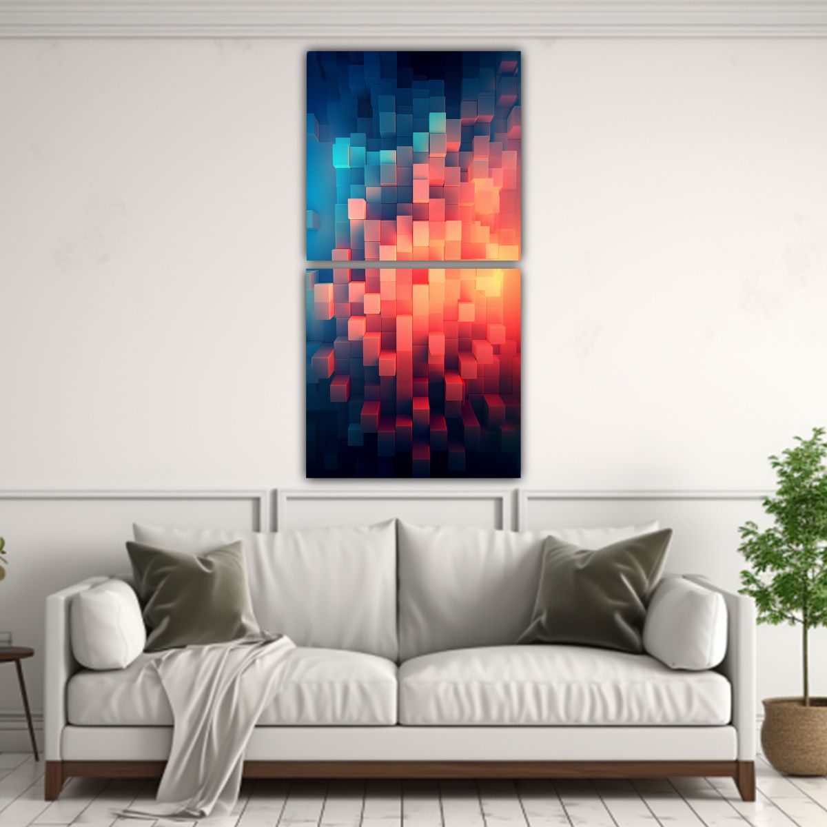 GENERICO - Conjunto De 2 Lienzos Inspiradores Con Diseño De 40x80 Cm