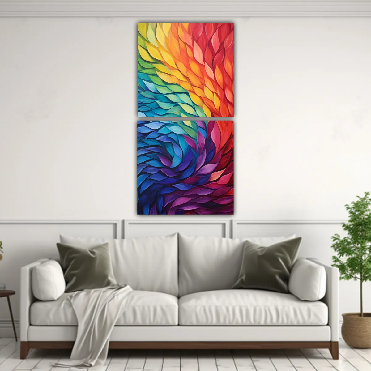 GENERICO - Cuadros Decorativos Modernos Multicolor Con 60x120 Cm