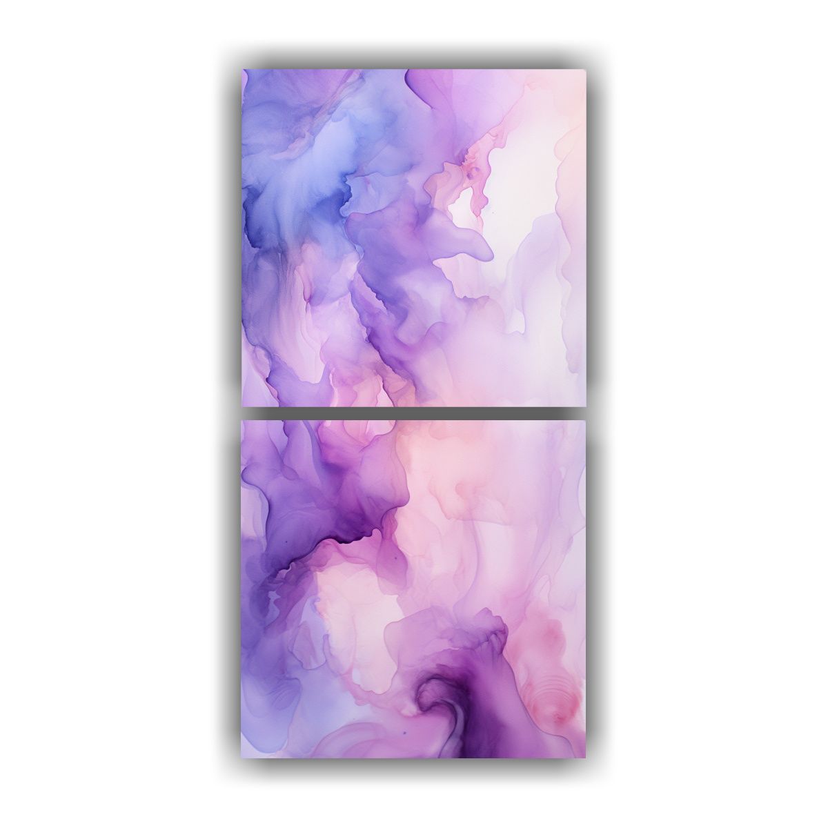 GENERICO - Pinturas Decorativas Abstractas Con Acuarelas 20x40 Cm