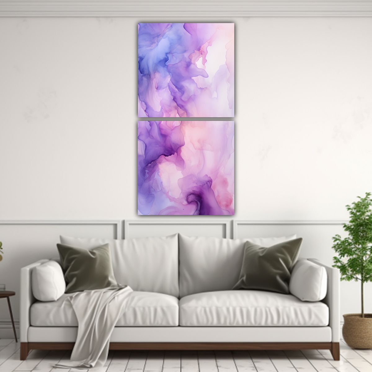 GENERICO - Pinturas Decorativas Abstractas Con Acuarelas 20x40 Cm