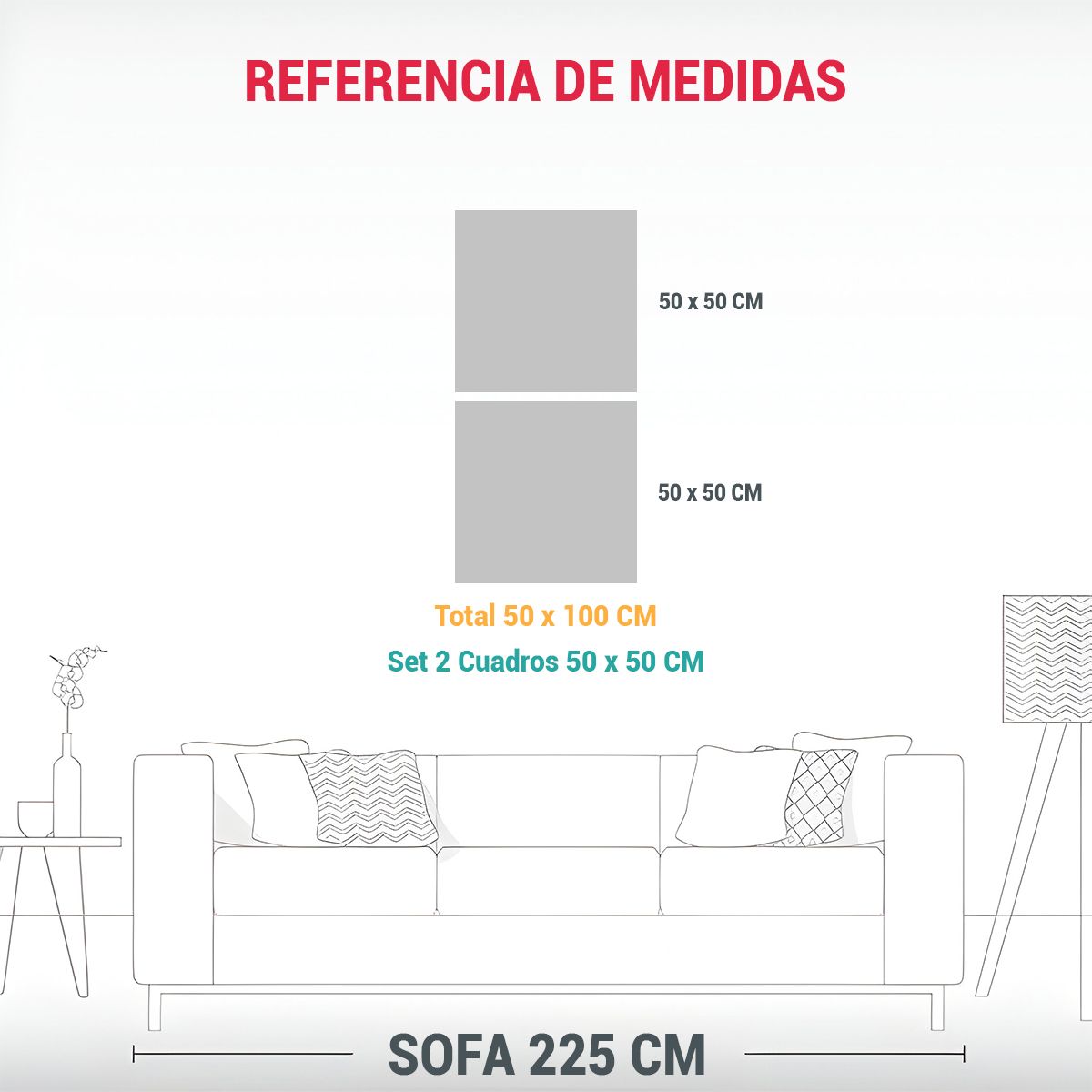 GENERICO - Cuadros Creativa Sensibilidad Artística Patrones 50x100 Cm