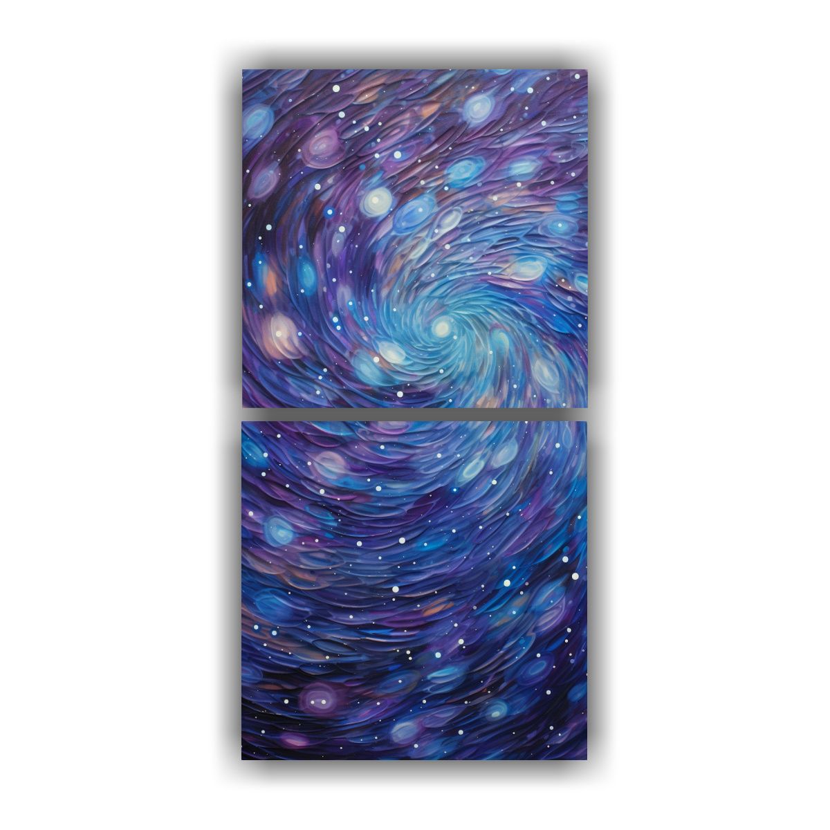 GENERICO - Composición Detalles Intrincados En Azules 40x80 Cm