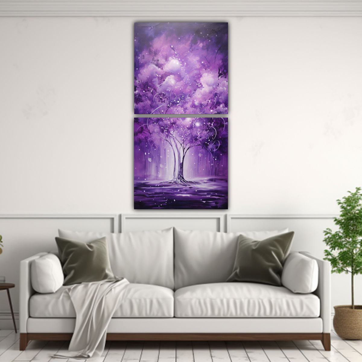 GENERICO - Artes Composición Adorable Pintura En Tonos 50x100 Cm