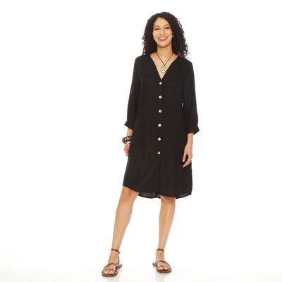 Imagen 2 del producto VESTIDO MANGA 34 SOLIDO ESCOTE V