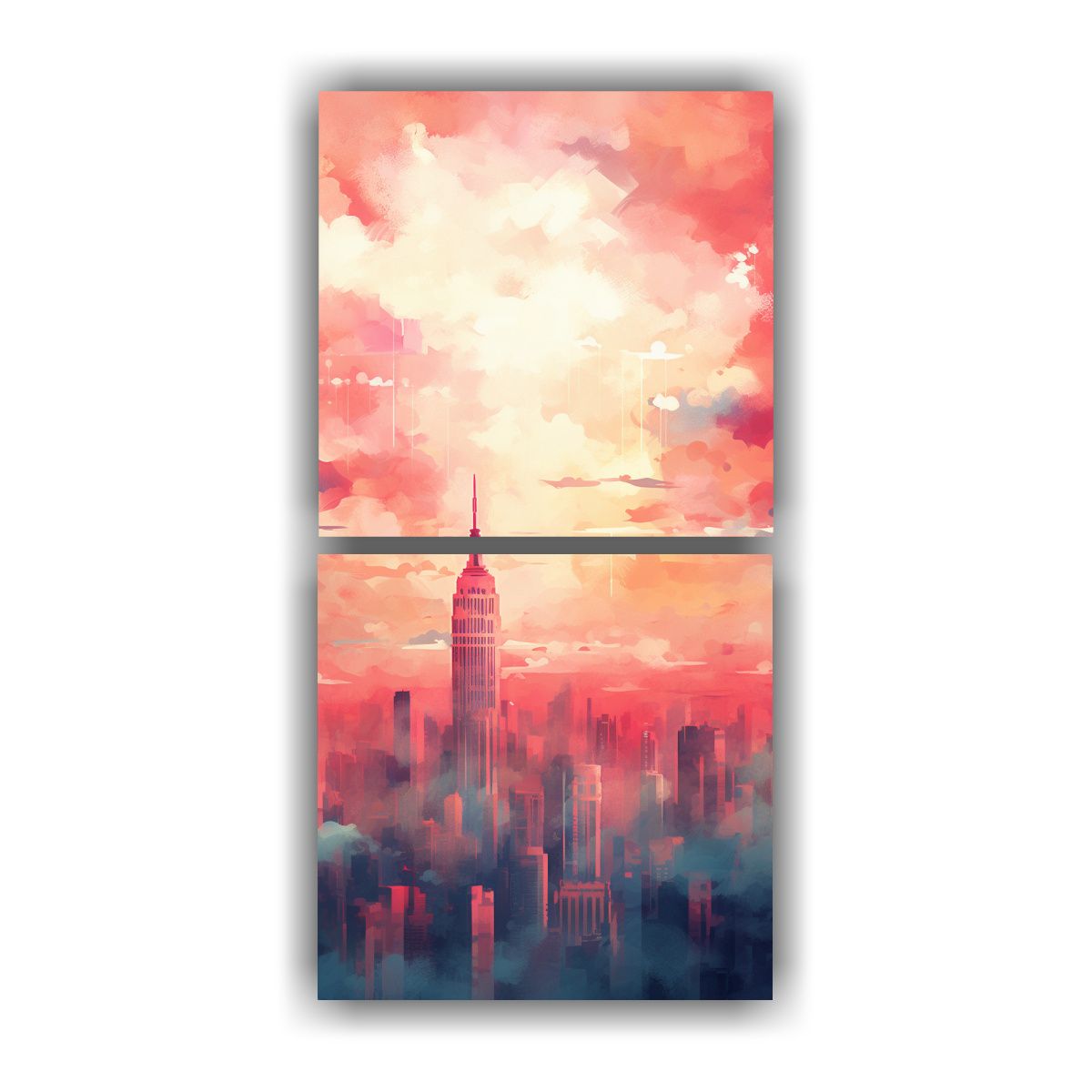 GENERICO - Pinturas Decorativas Abstracto Manhattan Con 50x100 Cm