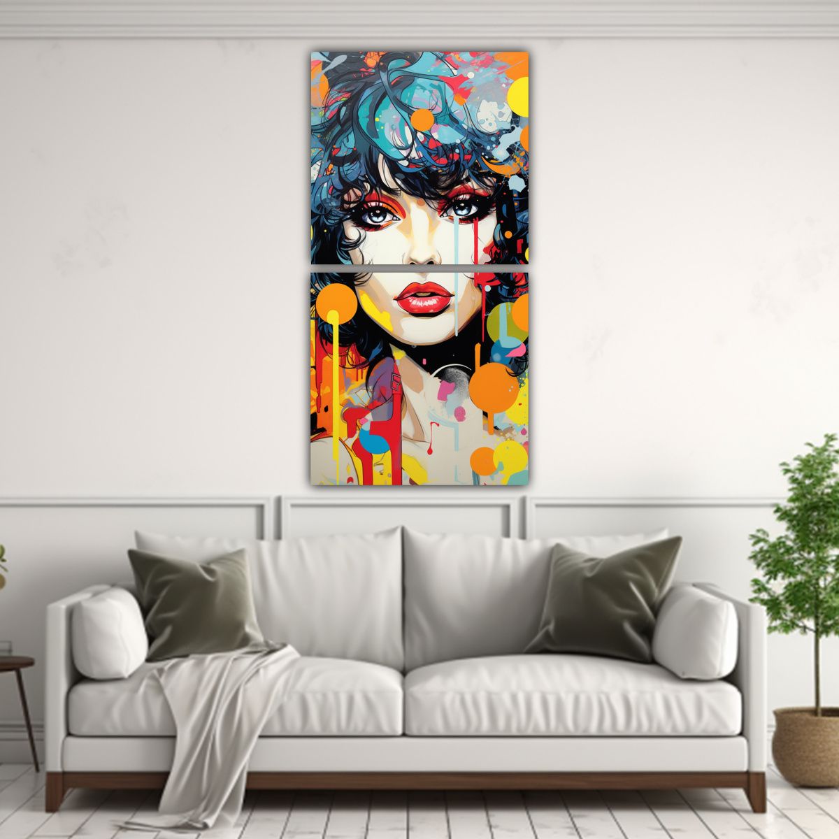 GENERICO - Pinturas Decorativas Con Una Mujer Como Centro 40x80 Cm