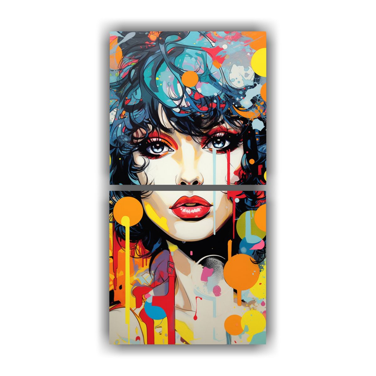 GENERICO - Pinturas Decorativas Con Una Mujer Como Centro 30x60 Cm