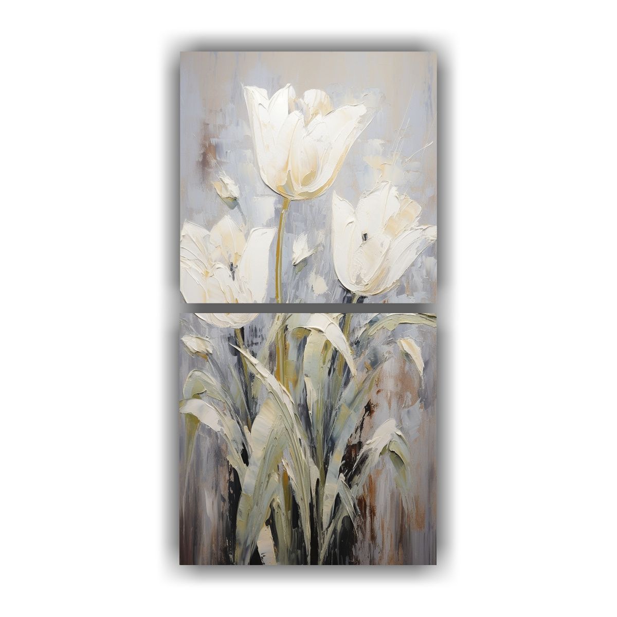 GENERICO - Cuadro Dibujo Detalles Intrincados Tulipanes 40x80 Cm