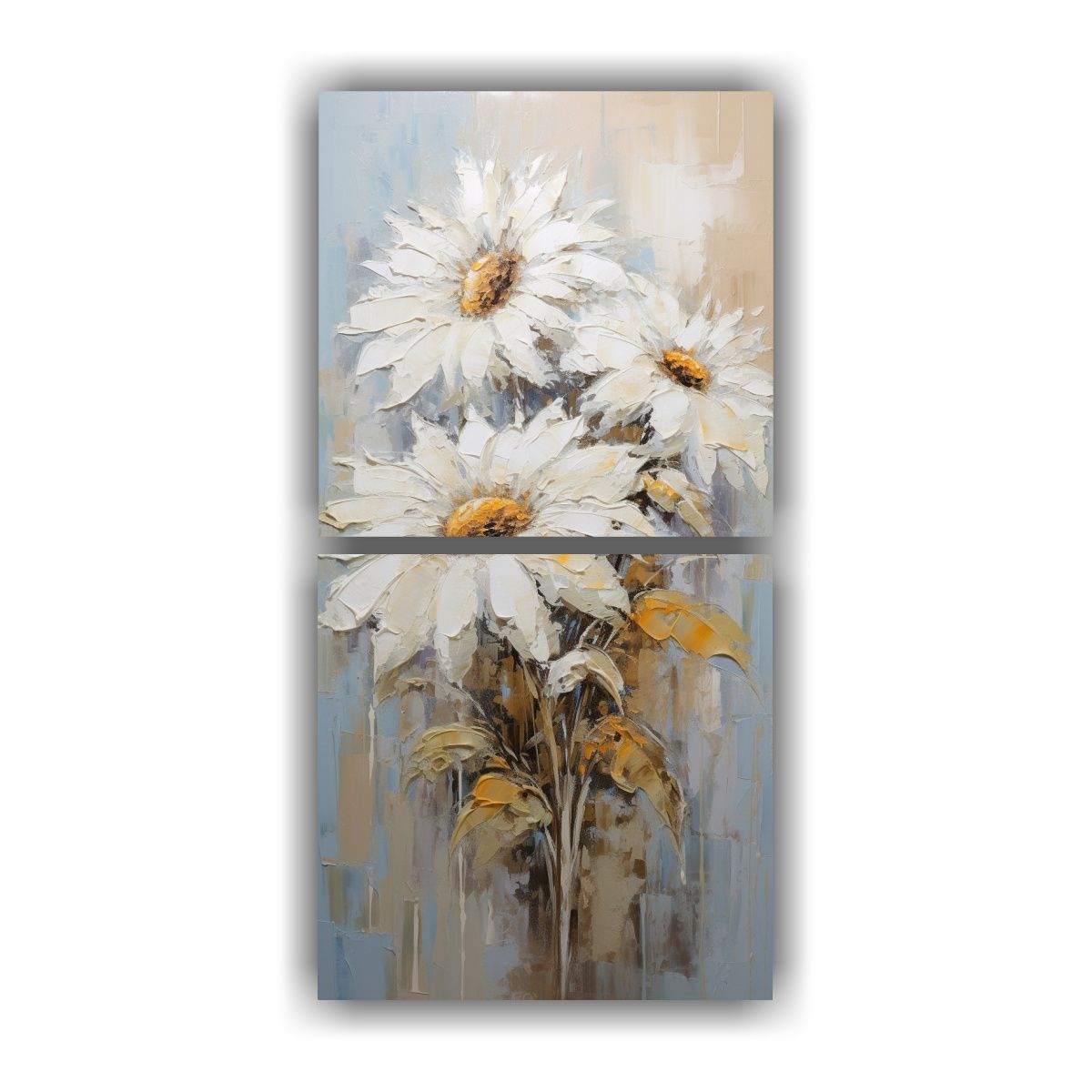 GENERICO - Pintura En Lienzo Estilo Galería De Girasoles 50x100 Cm