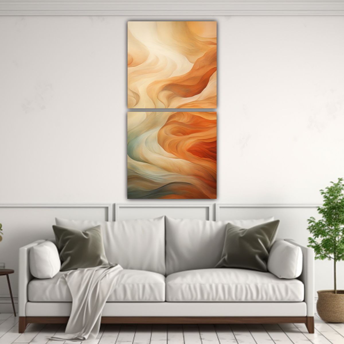 GENERICO - Paisajes Minimalistas Desierto Mojave En Lienzos 30x60 Cm