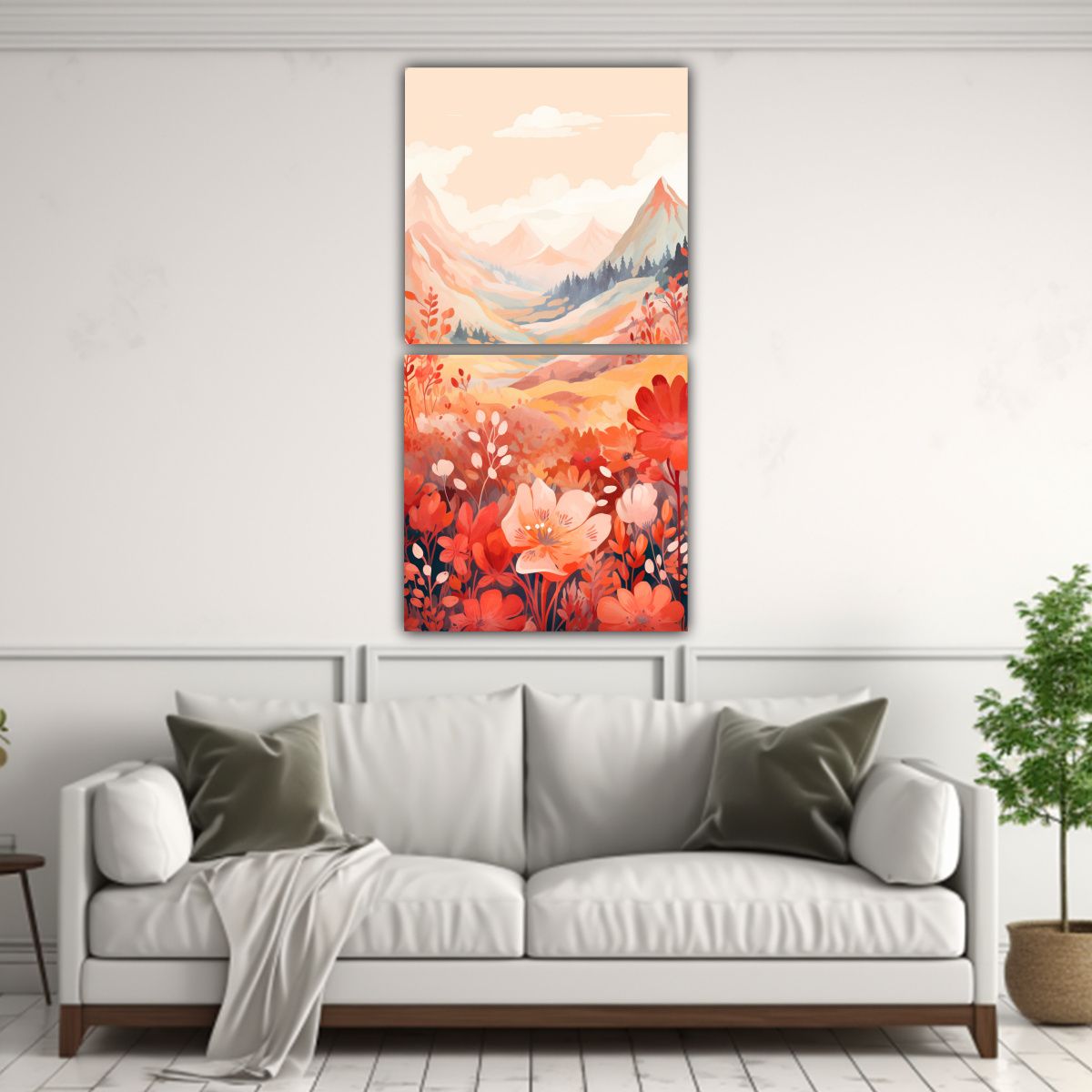 GENERICO - Artes De Pared Modernos Inspirados En El Diseño 20x40 Cm