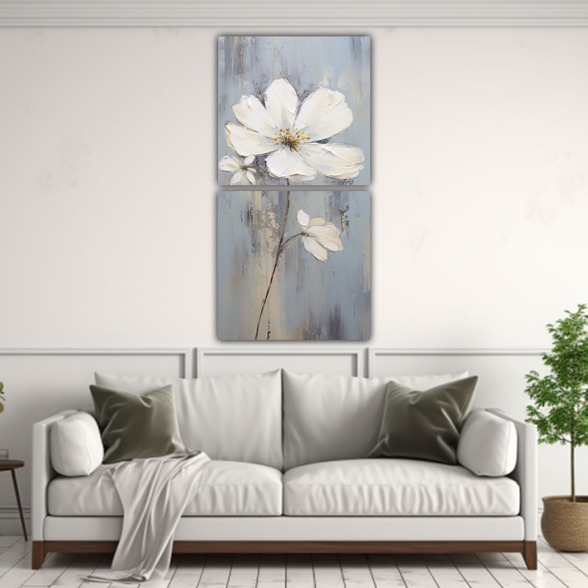 GENERICO - Pintura En Lienzo Estilo Naturaleza Viva Flor 60x120 Cm